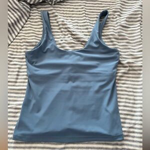 LSKD Women's Scoop Neck Tank Top - Dusty Blue